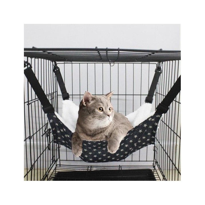 Hängendes Nest für Haustiere, verstellbar, gutes Gewicht, exquisites Muster, Stoff, doppelseitige Kapazität, bissfest, Katzen