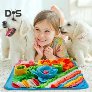Schnüffelmatte für Hunde, interaktives Hunde-Puzzle-Spielzeug, langsamer Futterspender für Hunde, Leckmatte, Futterunterlage