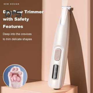 Hundetrimmer Tierhaarschneider mit LED-Licht, wiederaufladbarer elektrischer Pfotentrimmer, leises Fellpflegewerkzeug für Pfo