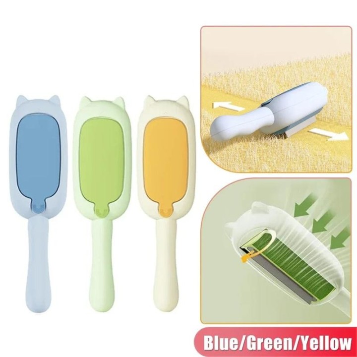 Haustierpflegebürste, selbstreinigende Hundehaarbürste mit Fellaufbewahrungsfach, bequemer Griff, Werkzeug zur täglichen Entf