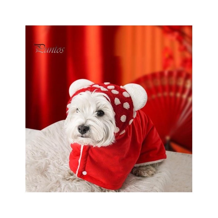 Haustier-Umhangdecke, Winter-Fleece, warmer Hundemantel mit Kapuze, Katzenmantel für kaltes Wetter, Schlafdecke für kleine un