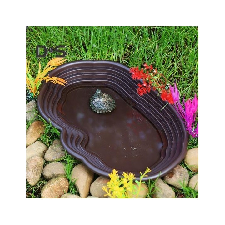 Futternapf für Reptilien, Badetablett für Reptilien, Wassernapf für Poolschildkröten, Futternapf aus Kunstharz für halbaquati