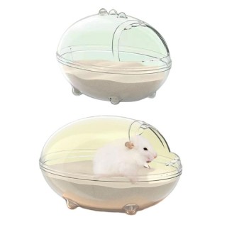 Badesandbehälter für Hamster, Kunststoff-Badezimmer, transparente Box, Badespielzeug, Zubehör für Igel, Kleintiere