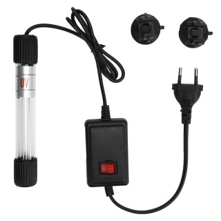 Aquarium Tauch UV Lampe Fisch Wasser Reinigung Algen Sauberes Licht EU Stecker 220V 7W