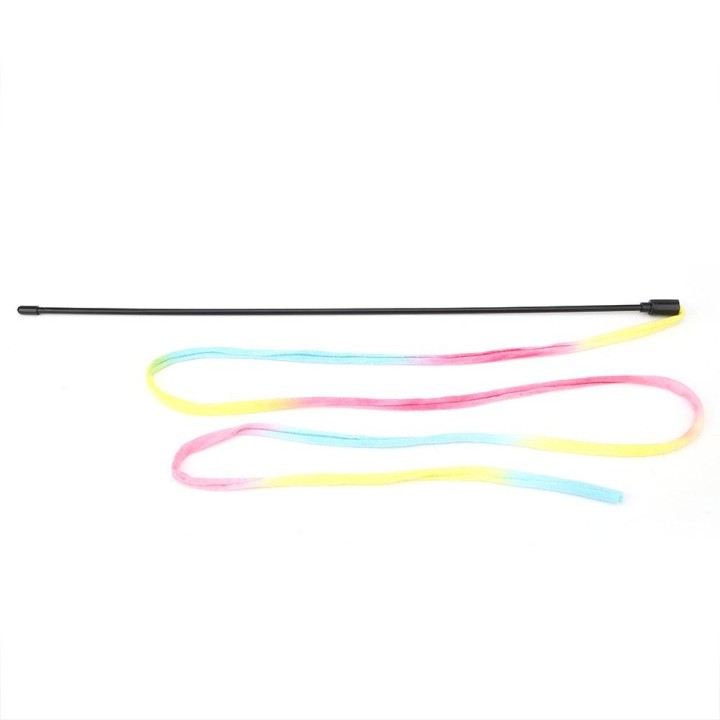 Lustiges Katzen-Kätzchen-Haustier-Spielspielzeug Katzen-Tuch-Teaser-Stick-Chaser Interaktives Spielzeug