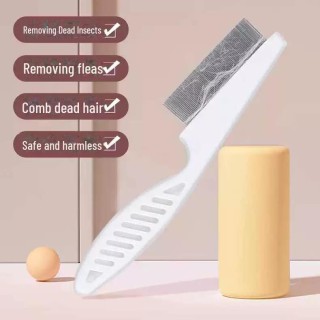 Haustierkamm für Hunde und Katzen: Entfernt lose Haare, Flöhe und Knoten Small flea comb