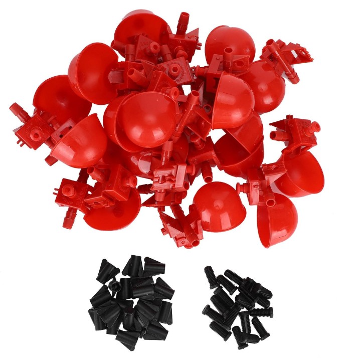 20 stücke Küken Wasser Schüssel Automatische Trinkbecher Rot Geflügel Wasser Trinker Waterer Pet Liefert