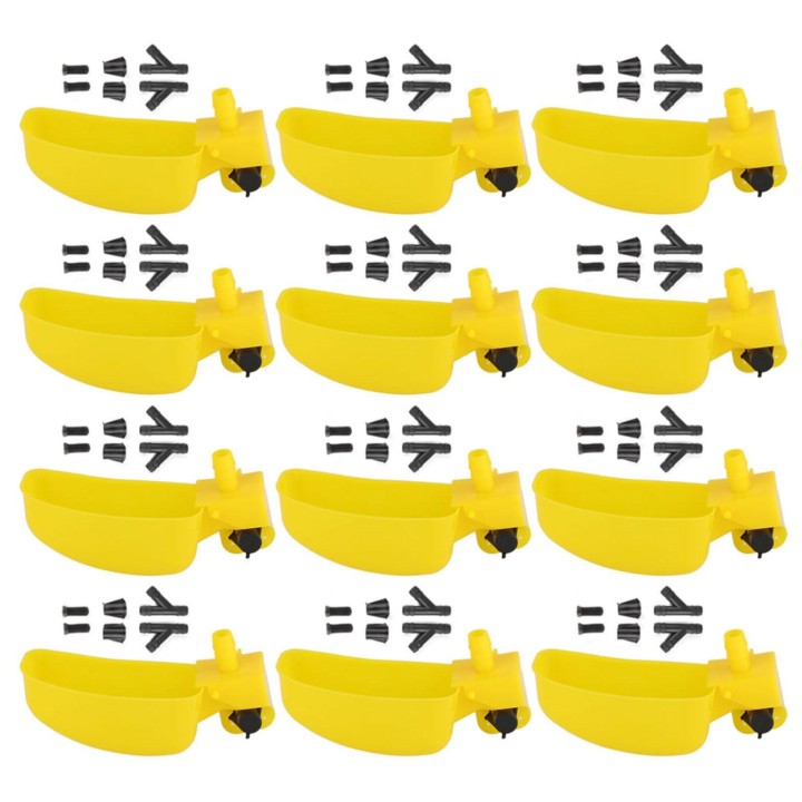 12 stücke Tauben Wachtel Waterer Feeder Trinken Tasse Schüssel Geflügel Vogel Bewässerung System Landwirtschaft Werkzeuge