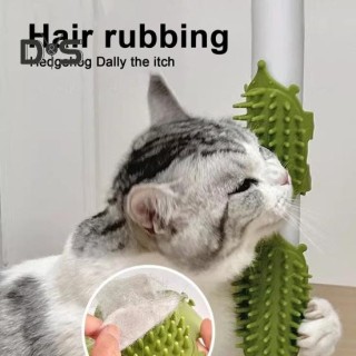 1/2 Stück Multifunktionale Selbstpflegebürste für Katzen mit verstellbarem Riemen, Tischbeinmontage, Selbstpflegebürste für K