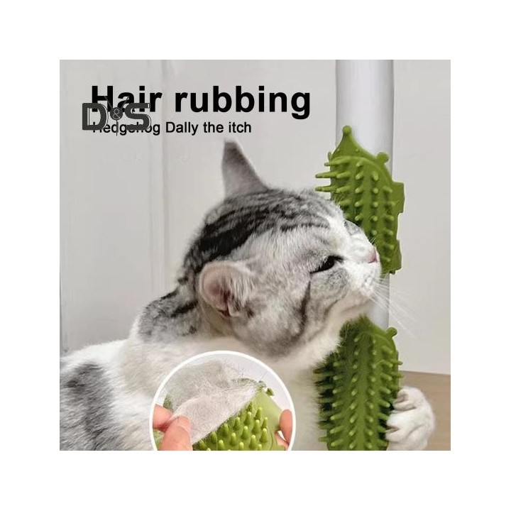 1/2 Stück Multifunktionale Selbstpflegebürste für Katzen mit verstellbarem Riemen, Tischbeinmontage, Selbstpflegebürste für K