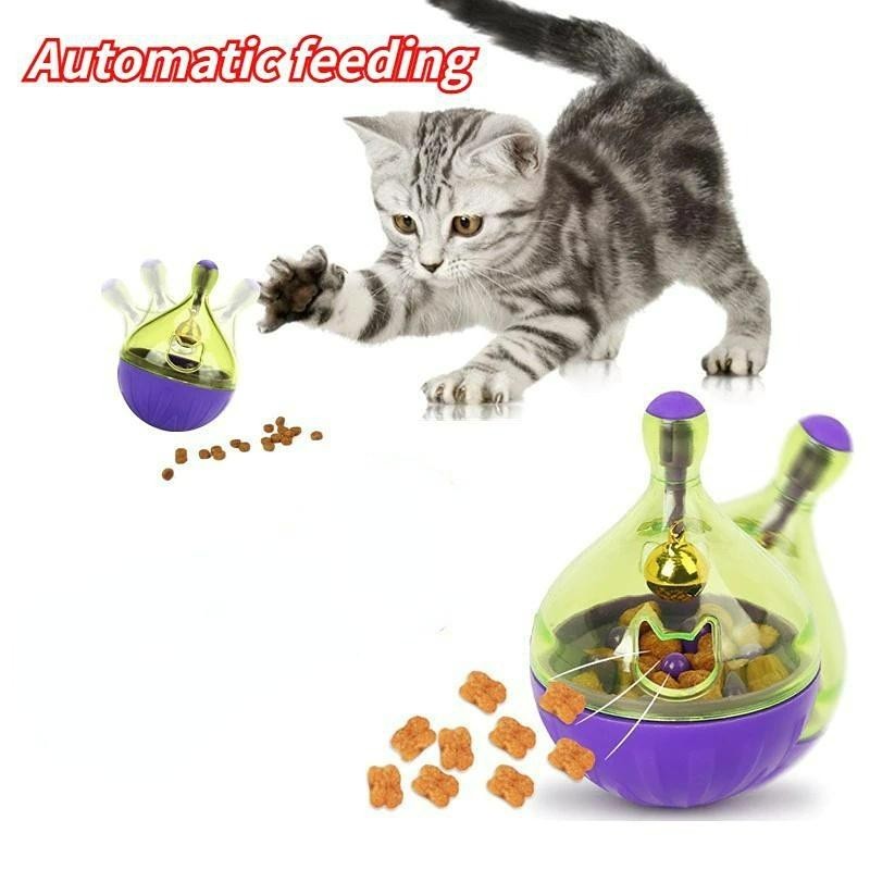 Katze Hund Automatische Lebensmittel Leaker Ball Interaktive Spaß Schüssel Haustier Spielzeug Tumbler Kätzchen Schütteln Leck