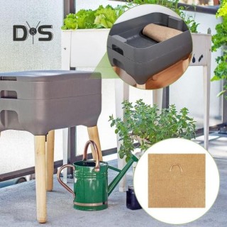 2/4 Stück Wurmdecke aus Jutefaser, Wurmbehälterdecke zur Kompostierung, 23,62 x 23,62 Zoll, Wurmkompostierungsdecken mit Zugr