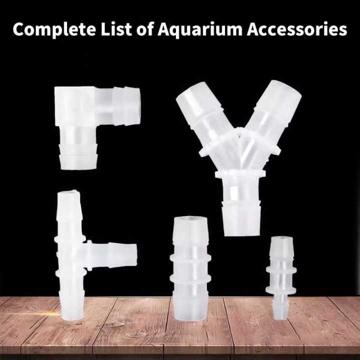 8/12/16/Mm Ellenbogen Anschlüsse Aquarium Tank Armaturen Kunststoff Drei-Weg Konverter Kopf Rohr Gerade Reduzierstück Weichen