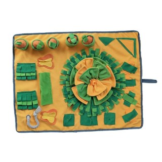 Schnüffelmatte aus Polarfleece für Haustiere, Schnüffel-Trainingsmatte, Puzzle-Spielzeug für Hunde zur Förderung der natürlic