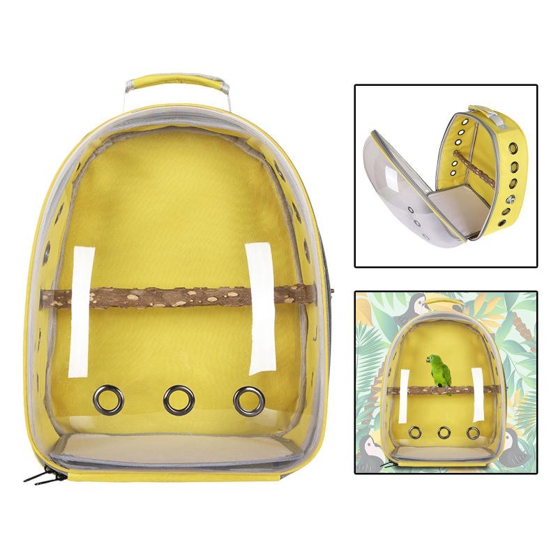 Vogel-Tragetasche, Papagei-Tragetasche, tragbarer Haustier-Tragerucksack für Sittiche, Nymphensittiche, Hasen, Reisen, transp