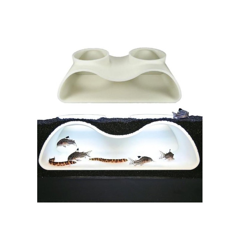 Aquarium Unterirdischen Tunnel Höhle Natürliche Kurve Zwei Loch Beobachtung Fisch Garnelen Versteck Fisch Tank Unterkies Tunn