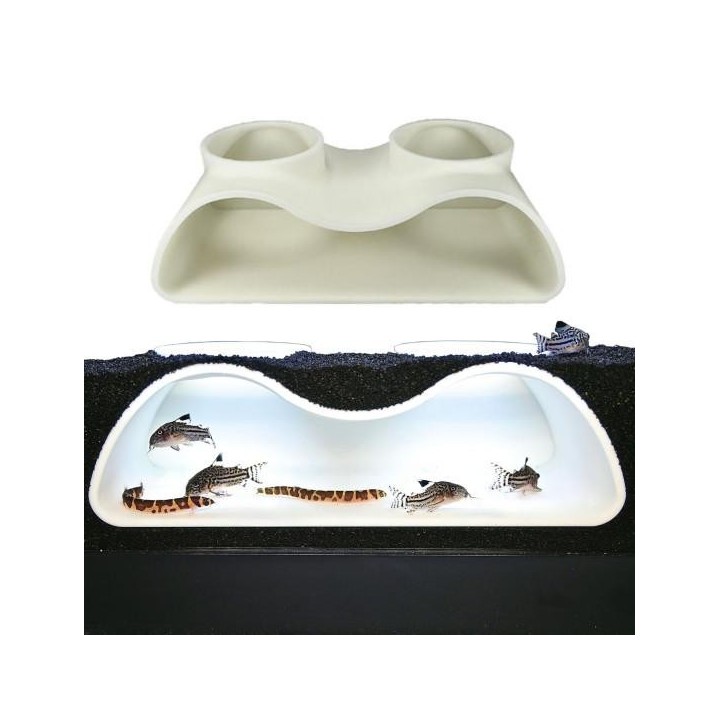 Aquarium Unterirdischen Tunnel Höhle Natürliche Kurve Zwei Loch Beobachtung Fisch Garnelen Versteck Fisch Tank Unterkies Tunn