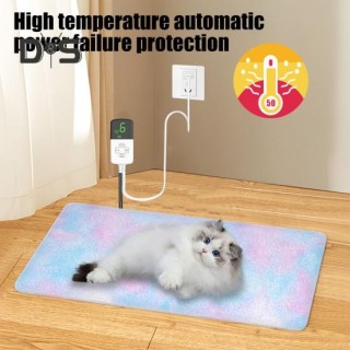 Beheizte Haustierunterlage, 9 Temperaturstufen einstellbar, elektrisch beheiztes Katzenbett, wasserdichte Haustier-Wärmedecke