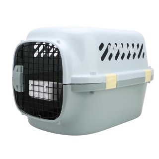 Katzen-Reiseträger, großer Raum, abschließbare Tür, 4 Seiten, Belüftung, tragbar, mit harten Seiten, für Hunde und Haustiere