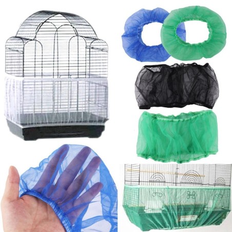 Rezeptor-Samenschutz, Nylon-Netz, Vogel-Papagei-Abdeckung, weich, leicht zu reinigen, luftiges Nylon-Gewebe, Netz, Vogelkäfig