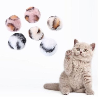 Wear resistant Kitten Playing Toy with Catnip Plush Cat Chew Toy  Self Happy schwarz