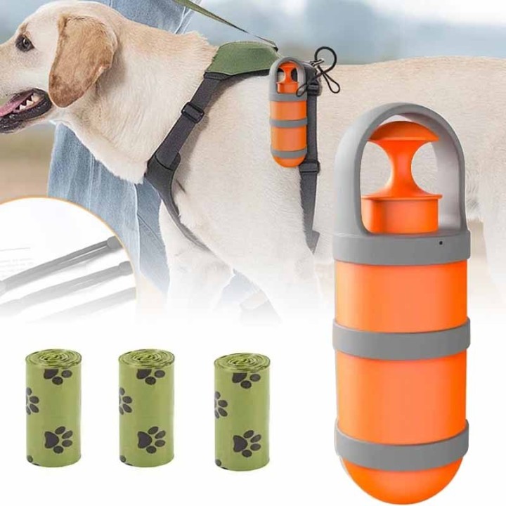 Kotschaufel für Haustiere, berührungsloser Kotschaufel für Haustiere, zum Spazierengehen mit dem Hund, Müllbeutelspender, Hun