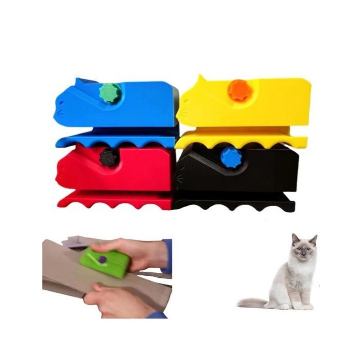 2 Stück katzenförmiges Kartonschneidewerkzeug DIY-Projekte Ergonomisches Design Handheld-Katzenkratzkartonschneider