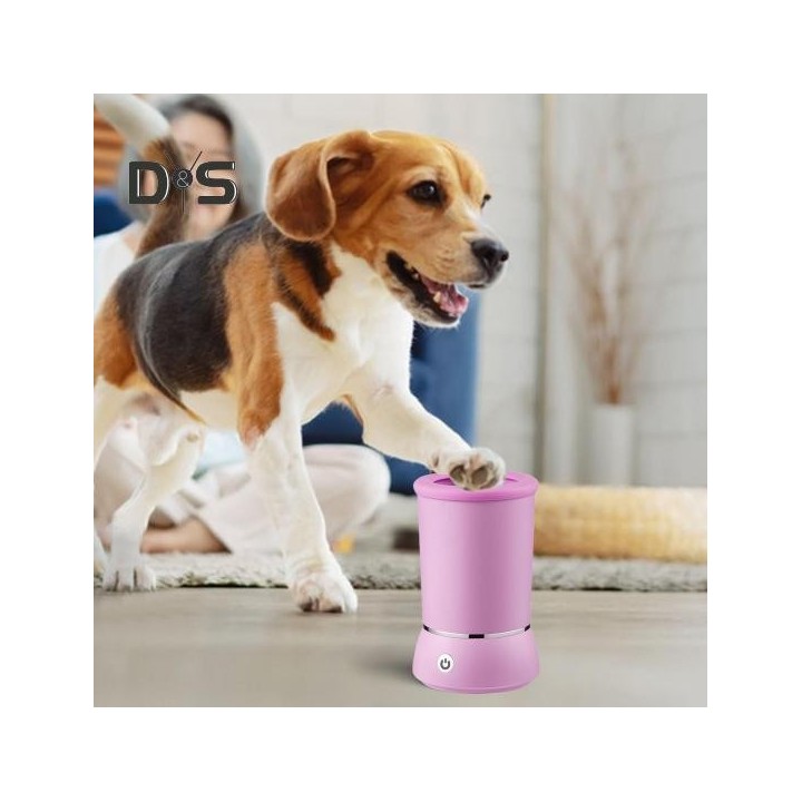 Hundepfotenreiniger, wiederaufladbarer USB-Pfotenreiniger, automatischer Haustier-Schlammfußreiniger, Becher für kleine, mitt