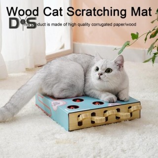 Whack-a-Mole-Katzenspielzeug, 3-in-1-Kratzkarton, interaktives Katzenkratzbrett mit Whack-a-Mole-Spielzeug für Hauskatzen A