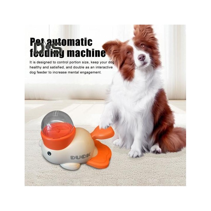 Interaktiver 2-in-1-Futterspender für Hunde mit langsamer Fütterung, Puzzle-Spielzeug in Entenform, Futterausgabespielzeug, W