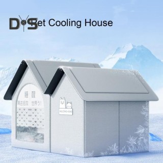 Kühlhaus für Haustiere, Katzenklimaanlage, faltbare Hundehütte, Haustier-Eishaus, Sommer-Hundekühlhütte mit 10 Kühlakkus B