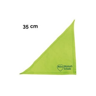 Schecker - Besticktes Halstuch Mama´s Schatz + Name im Herz [35cm - Kiwi]