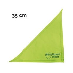 Schecker - Besticktes Halstuch Mama´s Schatz + Name im Herz [35cm - Kiwi]