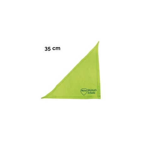 Schecker - Besticktes Halstuch Mama´s Schatz + Name im Herz [35cm - Kiwi]