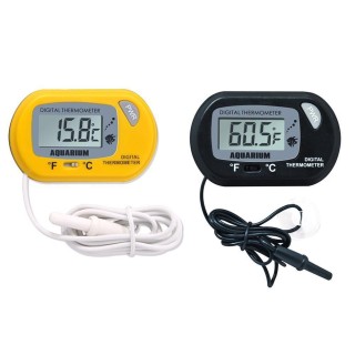 Thermometer für Aquarien, Aquarien, elektronisches digitales Reptilien-/Schildkröten-/Haustier-Box, wasserdicht, elektronisch