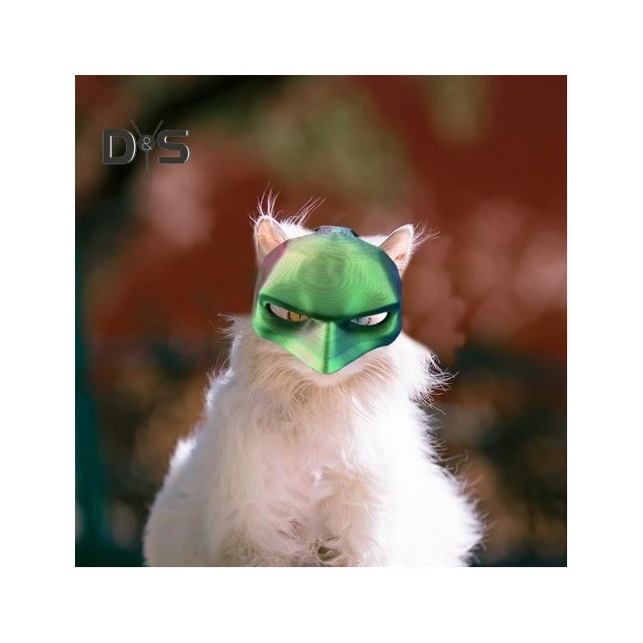 Katzenfledermaus Cosplay-Hut, Katzen-Avenger-Gesichtskissen, Halloween-Party, Kunststoff-Halbgesichtskissen, Haustier-Make-up