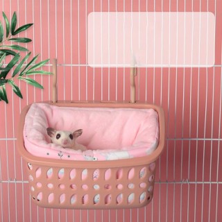 Eichhörnchen-Hängematte, bequem, atmungsaktiv, bunt, Winter, warme Baumwolle, Schlafnest, Haustier green frame  green liner