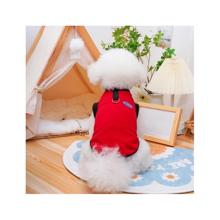 Warme Winterkleidung für Hunde, dicker Fleece-Hundeschneemantel, Thermo-Onesie-Jacke, Overall für kaltes Wetter für kleine Hu