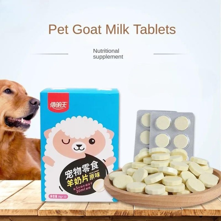 16g * 10 Boxed Pet Snack Milch Tablet Ziegenmilch Tabletten Katze Zähne Reinigung Ergänzung Ernährungs Starke Knochen Hohe Ka