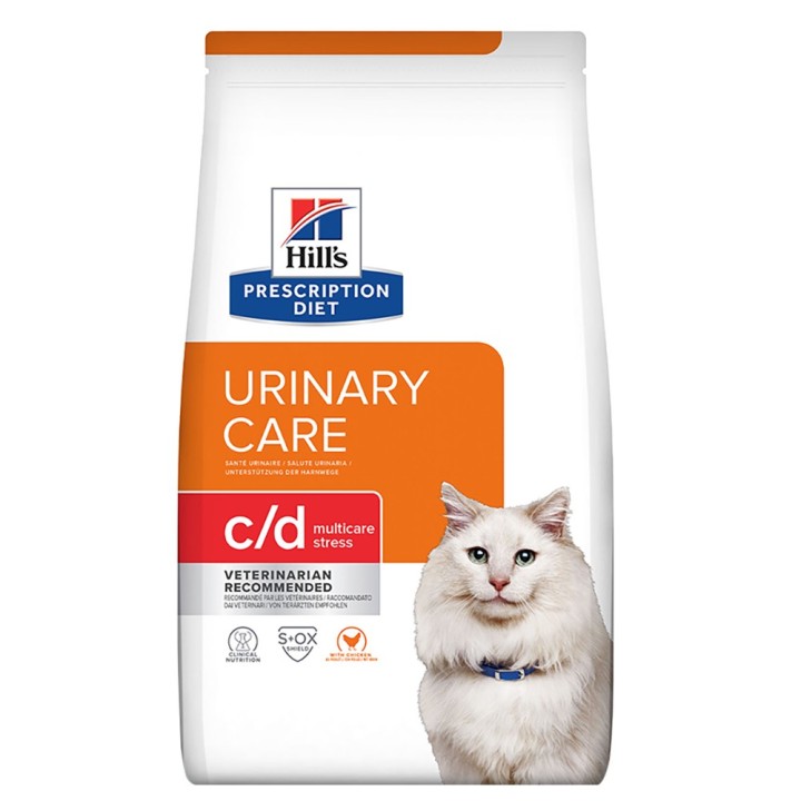 Sparpaket Hill's Prescription Diet - c/d Urinary Stress Urinary Care mit Huhn (2 x 8 kg)