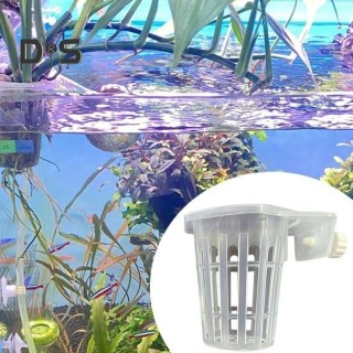 2 Stück Wand-Aquarium-Pflanzenhalter, Wasserpflanzen-Aufhänger, Aquarium-Korbgestell, Hydrokulturpflanzenständer, Anbaudekora