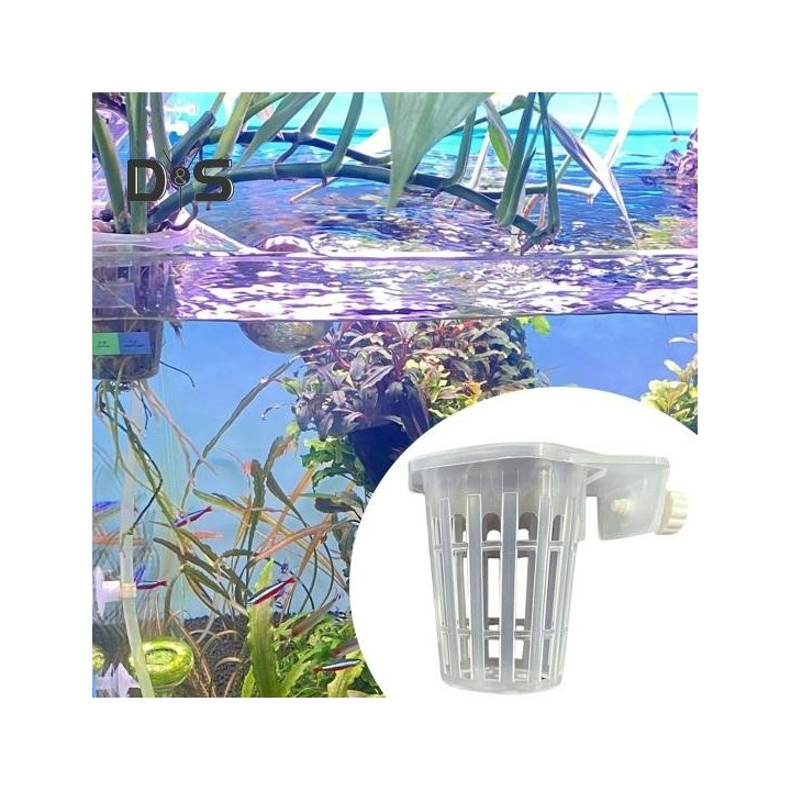 2 Stück Wand-Aquarium-Pflanzenhalter, Wasserpflanzen-Aufhänger, Aquarium-Korbgestell, Hydrokulturpflanzenständer, Anbaudekora