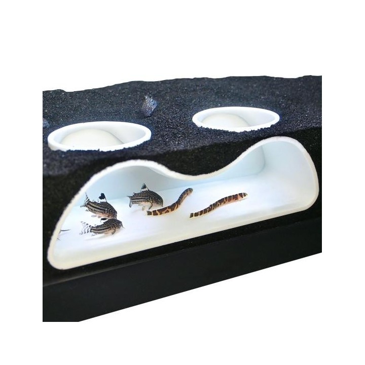 Aquarium Unterirdischen Tunnel Höhle Natürliche Kurve Zwei Loch Beobachtung Fisch Garnelen Versteck Fisch Tank Unterkies Tunn