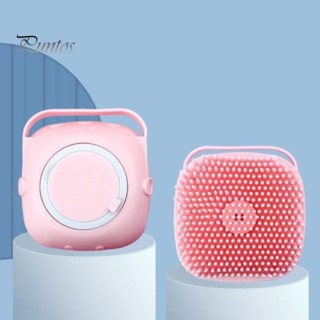 Badebürste für Haustiere, weiche Silikonborsten, für Hunde und Katzen, Pflege, Massagekamm mit Shampoo-Spender, Box für Haust