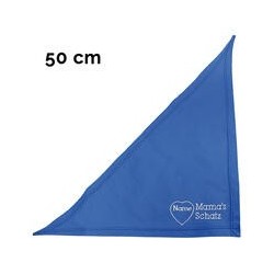 Schecker - Besticktes Halstuch Mama´s Schatz + Name im Herz [50cm - Royalblau]