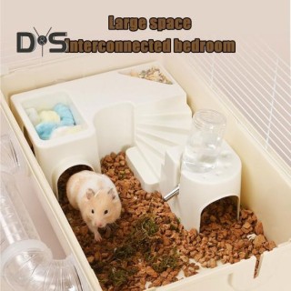 Hamsterspielzeug-Set, integriertes Design, einfache Reinigung, gesunde Umgebung, multifunktional, Essen, Trinken, Spielzubehö