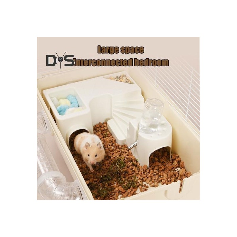 Hamsterspielzeug-Set, integriertes Design, einfache Reinigung, gesunde Umgebung, multifunktional, Essen, Trinken, Spielzubehö
