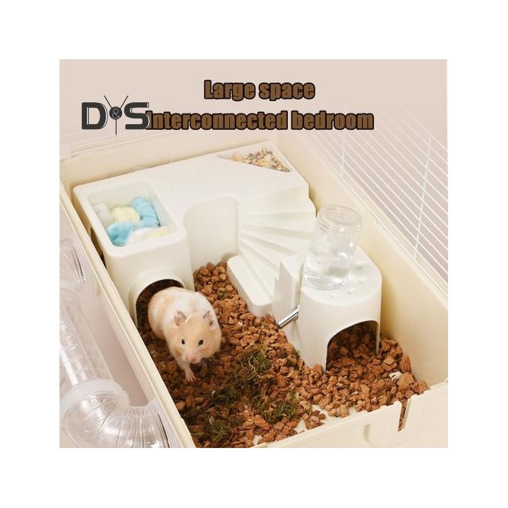 Hamsterspielzeug-Set, integriertes Design, einfache Reinigung, gesunde Umgebung, multifunktional, Essen, Trinken, Spielzubehö