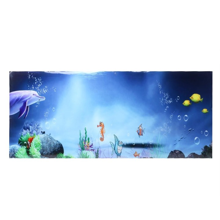 Wasserdicht Aquarium Hintergrund Wand Aufkleber Pvc Selbstklebende Fisch Tank Bild Dekoration(61*30cm )