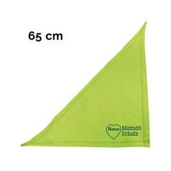 Schecker - Besticktes Halstuch Mama´s Schatz + Name im Herz [65cm - Kiwi]